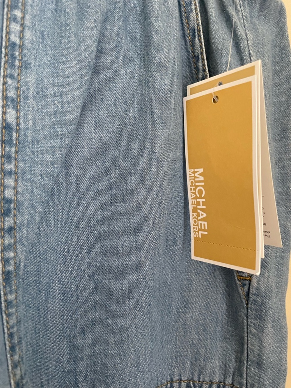 100% Cotton Denim Wide-Leg Pants - Picture 3 of 7